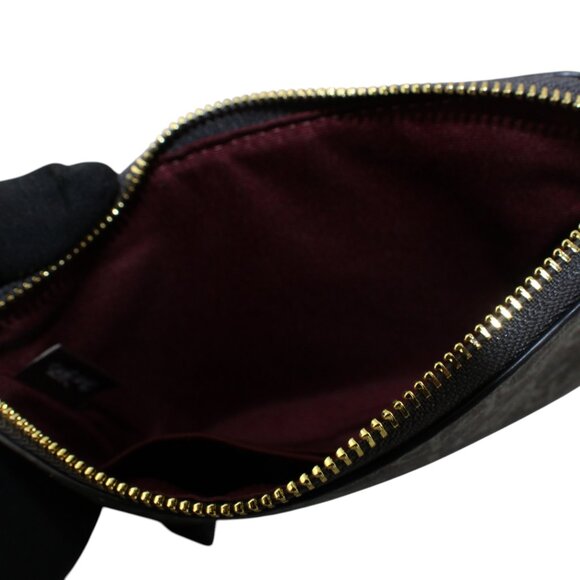 COACH Women's Corner Zip Wristlet with Monogram Print (Black) - Picture 12 of 15